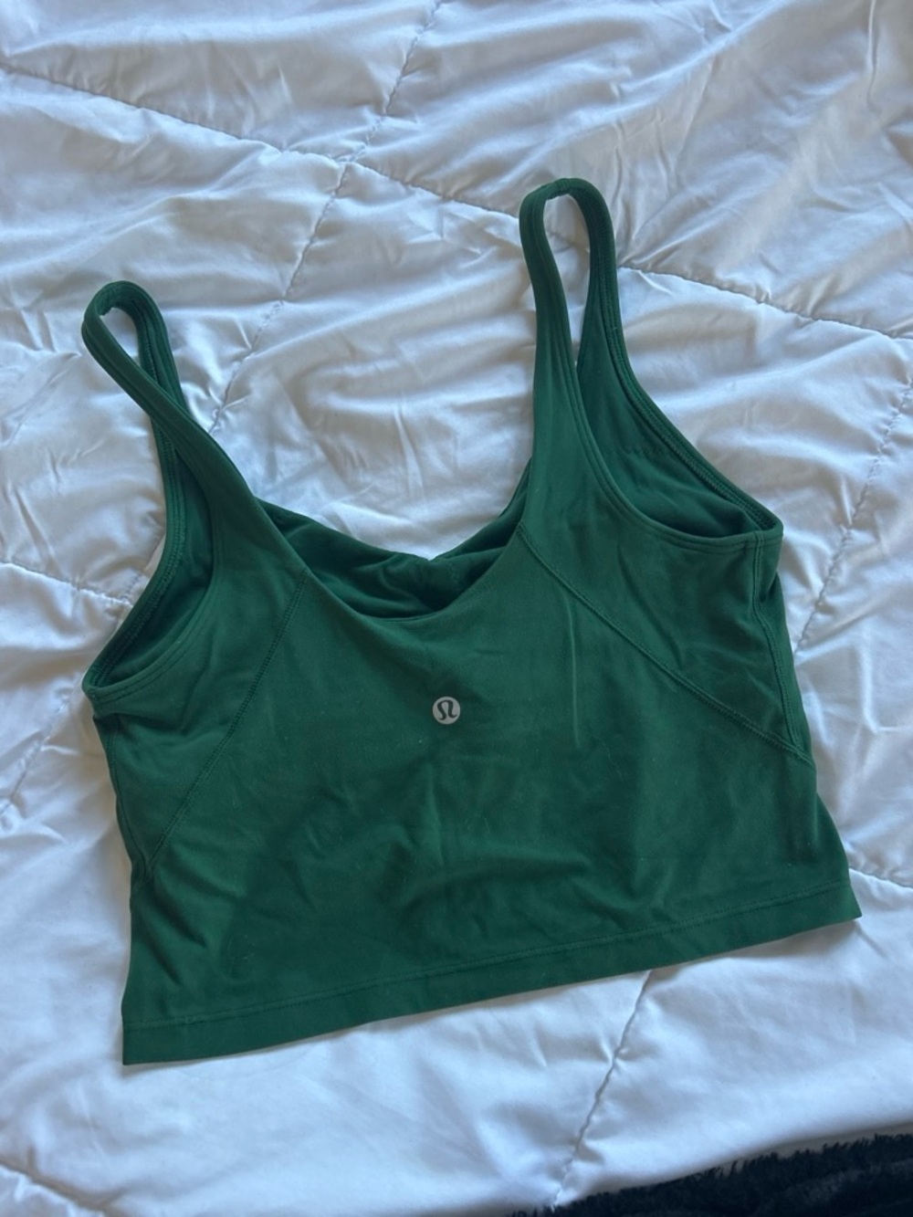 lululemon athletica Forest Green Cropped Tank Bra